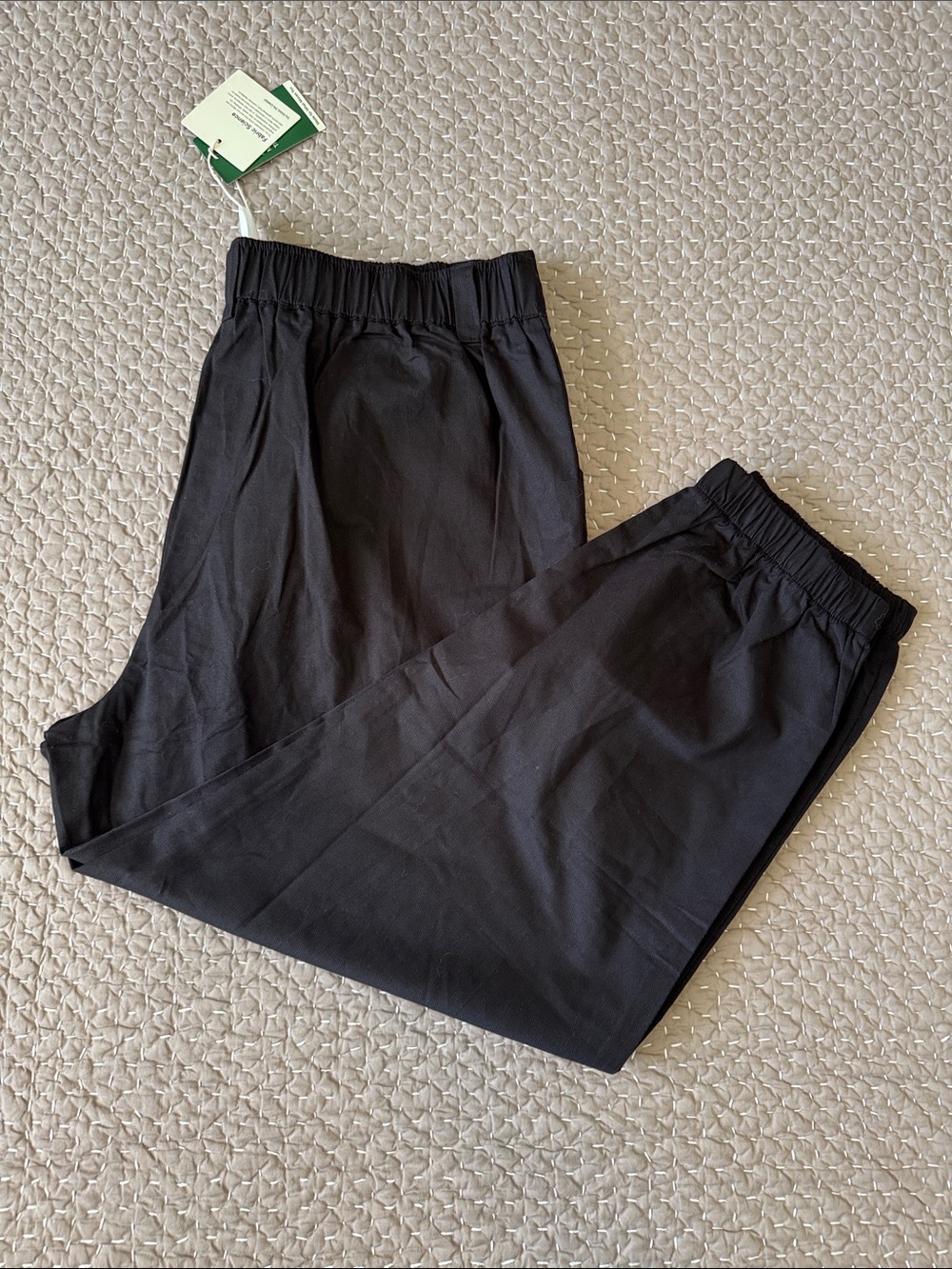 HALARA Black Elastic-Waist Track Pants